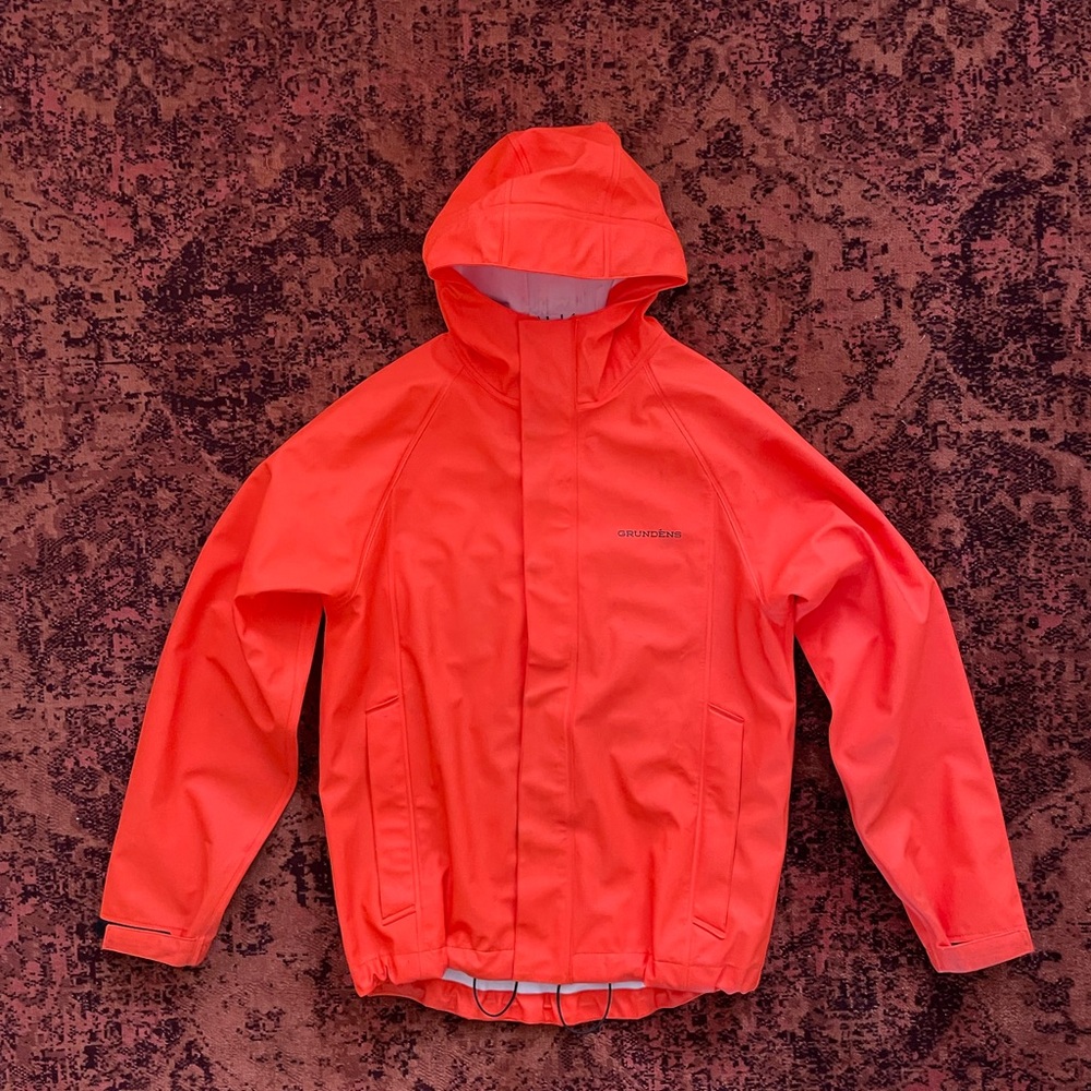 Grundens Orange Raincoat - men’s small